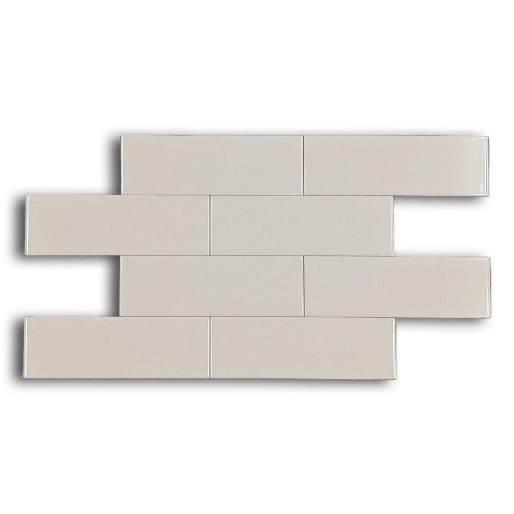 CLEARANCE - 4x12 Color Wheel Linear Urban Putty Glossy Ceramic Wall Tile CLEARANCE - 4x12 Color Wheel Linear Urban Putty Glossy Ceramic Wall Tile - American Tile Depot