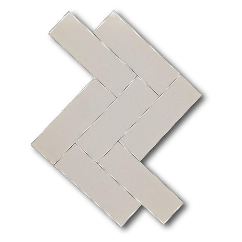 CLEARANCE - 4x12 Color Wheel Linear Urban Putty Glossy Ceramic Wall Tile CLEARANCE - 4x12 Color Wheel Linear Urban Putty Glossy Ceramic Wall Tile - American Tile Depot
