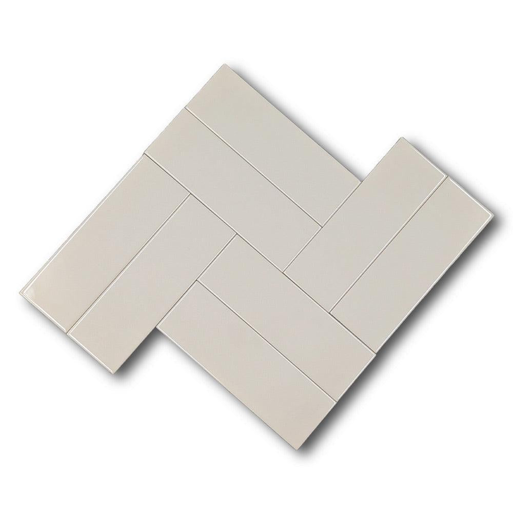 CLEARANCE - 4x12 Color Wheel Linear Urban Putty Glossy Ceramic Wall Tile CLEARANCE - 4x12 Color Wheel Linear Urban Putty Glossy Ceramic Wall Tile - American Tile Depot