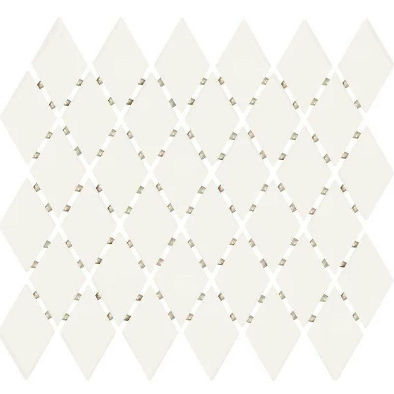 CLEARANCE – Color Story Designer White 2x3 Harlequin Matte Ceramic Mosaic Tile CLEARANCE – Color Story Designer White 2x3 Harlequin Matte Ceramic Mosaic Tile - American Tile Depot