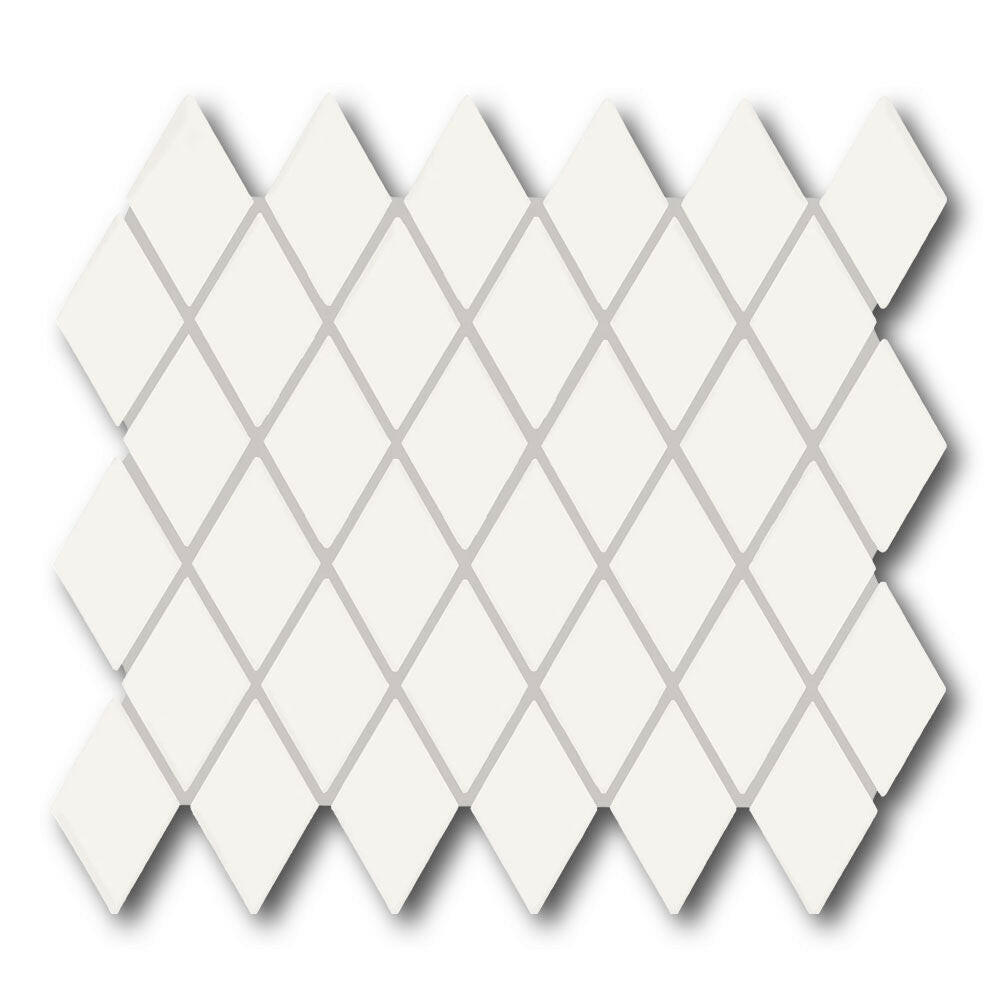 CLEARANCE – Color Story Designer White 2x3 Harlequin Matte Ceramic Mosaic Tile CLEARANCE – Color Story Designer White 2x3 Harlequin Matte Ceramic Mosaic Tile - American Tile Depot