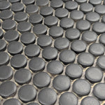 CLEARANCE – Color Wheel Black Penny Round Matte Ceramic Mosaic Tile CLEARANCE – Color Wheel Black Penny Round Matte Ceramic Mosaic Tile - American Tile Depot