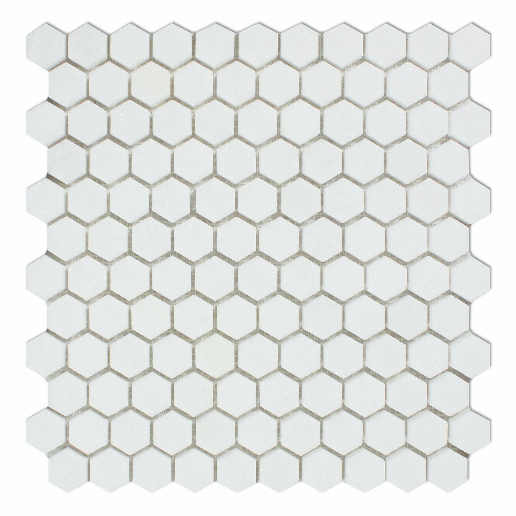 CLEARANCE - Thassos White Marble Polished 1" Mini Hexagon Mosaic Tile CLEARANCE - Thassos White Marble Polished 1" Mini Hexagon Mosaic Tile - American Tile Depot