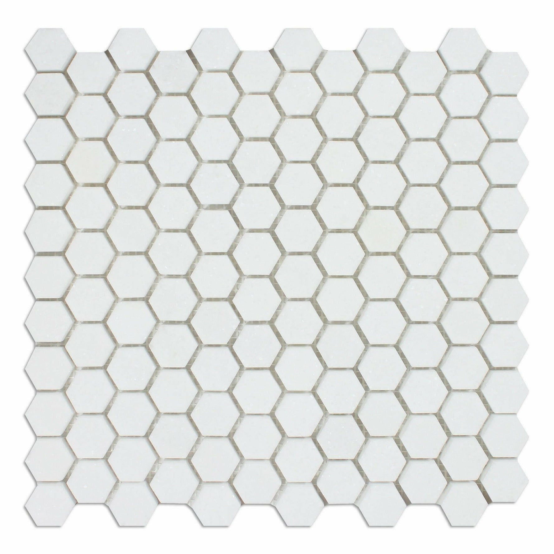 CLEARANCE - Thassos White Marble Polished 1" Mini Hexagon Mosaic Tile CLEARANCE - Thassos White Marble Polished 1" Mini Hexagon Mosaic Tile - American Tile Depot