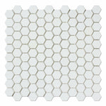 CLEARANCE - Thassos White Marble Polished 1" Mini Hexagon Mosaic Tile CLEARANCE - Thassos White Marble Polished 1" Mini Hexagon Mosaic Tile - American Tile Depot