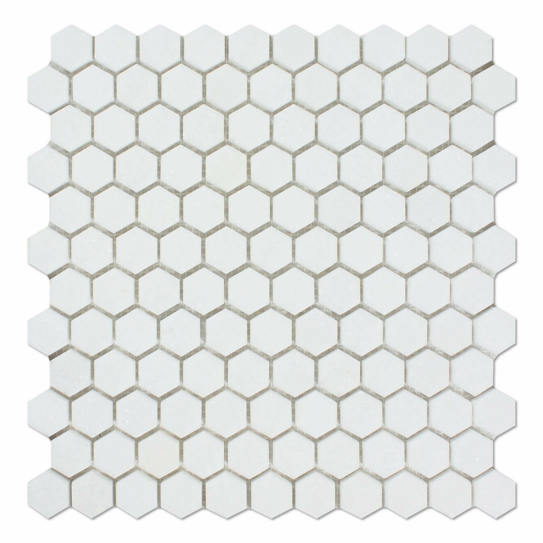 CLEARANCE - Thassos White Marble Polished 1" Mini Hexagon Mosaic Tile CLEARANCE - Thassos White Marble Polished 1" Mini Hexagon Mosaic Tile - American Tile Depot