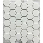 CLEARANCE - Thassos White Marble Polished 2" Hexagon Mosaic Tile CLEARANCE - Thassos White Marble Polished 2" Hexagon Mosaic Tile - American Tile Depot