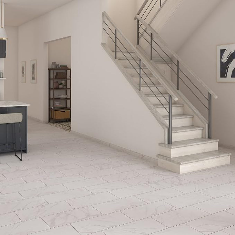 12x24 Costar Calacatta Empire Matte Porcelain Tile - American Tile Depot