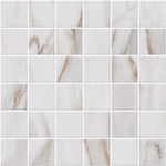 Tuscan Vein Gold Unpolished Square Porcelain Mosaic Tile-American Tile Depot