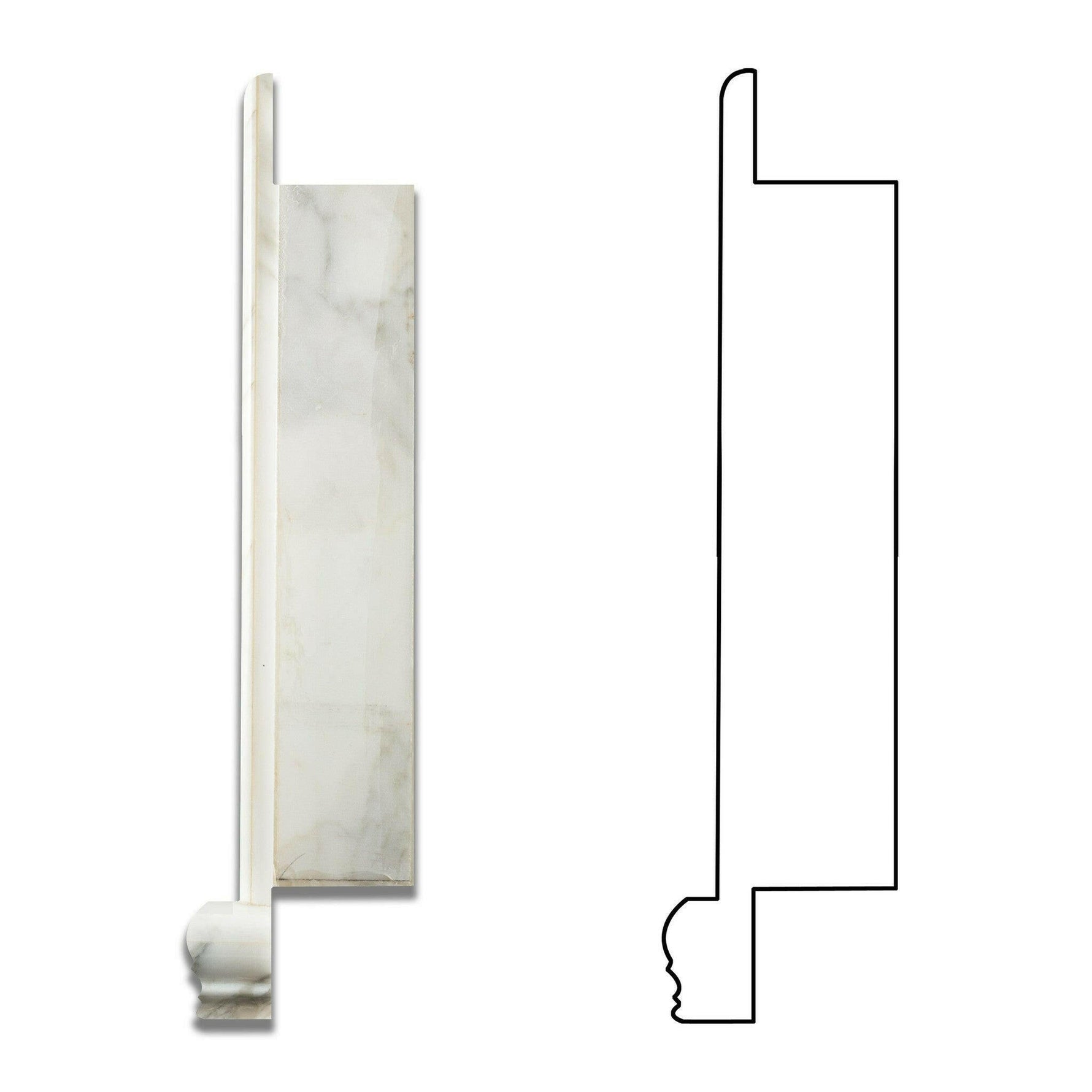 Calacatta Gold Marble Hand-Made Custom Shampoo Niche / Shelf - LARGE - Polished Calacatta Gold Marble Hand-Made Custom Shampoo Niche / Shelf - LARGE - Polished - American Tile Depot