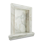 Calacatta Gold Marble Hand-Made Custom Shampoo Niche / Shelf - LARGE - Polished Calacatta Gold Marble Hand-Made Custom Shampoo Niche / Shelf - LARGE - Polished - American Tile Depot