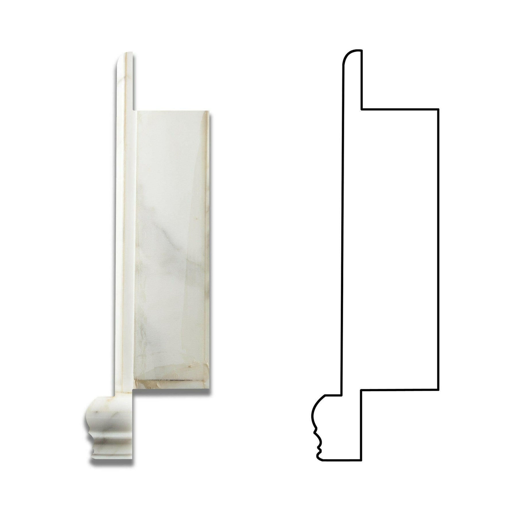 Calacatta Gold Marble Hand-Made Custom Shampoo Niche / Shelf - SMALL - Honed Calacatta Gold Marble Hand-Made Custom Shampoo Niche / Shelf - SMALL - Honed - American Tile Depot