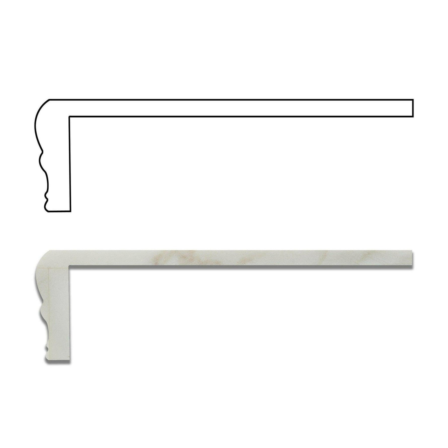 Calacatta Gold Marble Hand-Made Custom Shower Corner Shelf - Honed Calacatta Gold Marble Hand-Made Custom Shower Corner Shelf - Honed - American Tile Depot
