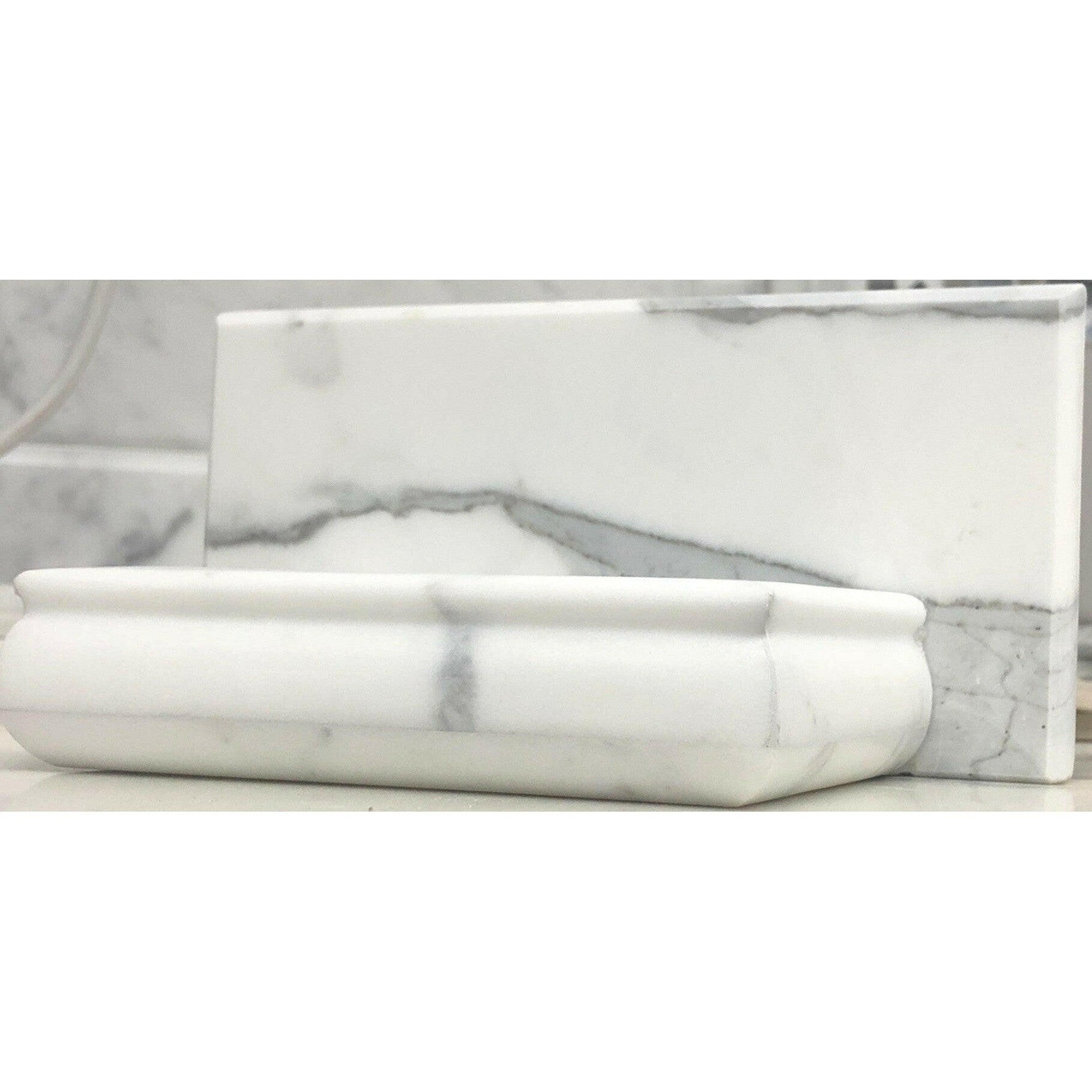 Calacatta Gold Marble Hand-Made Custom Soap Holder - Soap Dish - Polished Calacatta Gold Marble Hand-Made Custom Soap Holder - Soap Dish - Polished - American Tile Depot