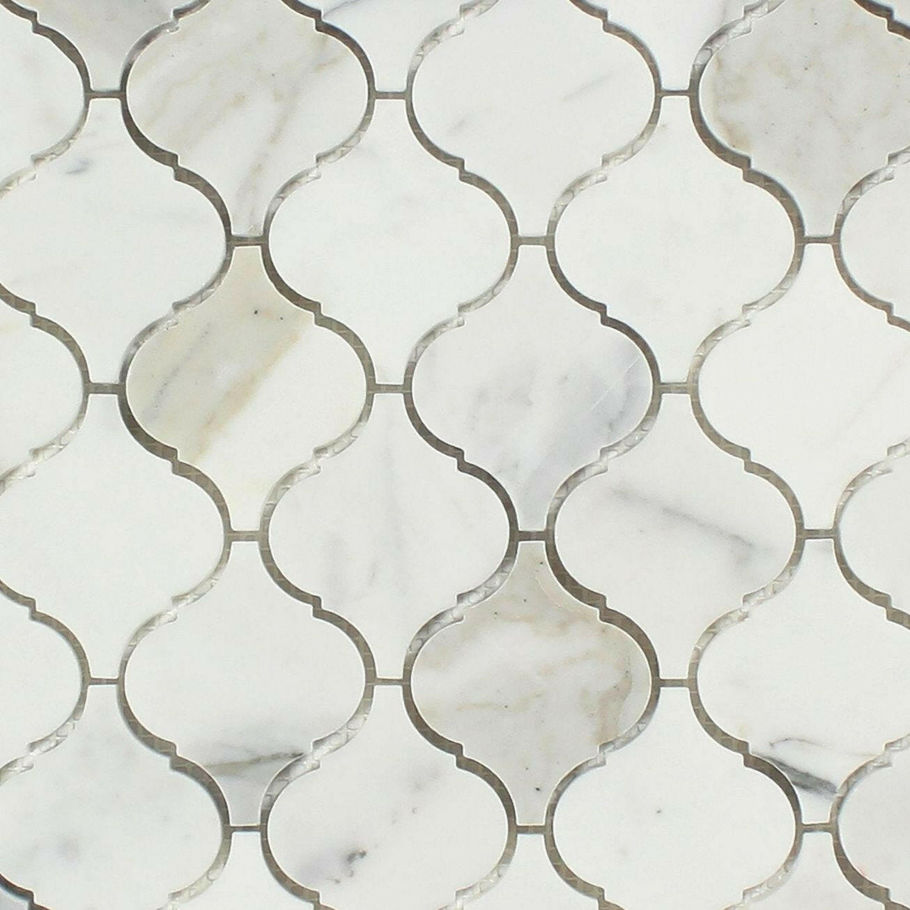 Calacatta Gold Marble Honed Lantern Mosaic Tile Calacatta Gold Marble Honed Lantern Mosaic Tile - American Tile Depot
