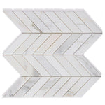 Calacatta Gold Marble Polished 1.5x6 Chevron Mosaic Tile Calacatta Gold Marble Polished 1.5x6 Chevron Mosaic Tile - American Tile Depot