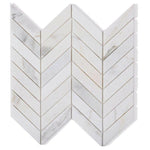 Calacatta Gold Marble Polished 1.5x6 Chevron Mosaic Tile Calacatta Gold Marble Polished 1.5x6 Chevron Mosaic Tile - American Tile Depot