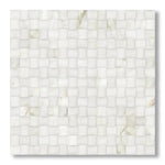 Calacatta Gold Marble Polished 3D Small Bread Mosaic Tile - American Tile Depot