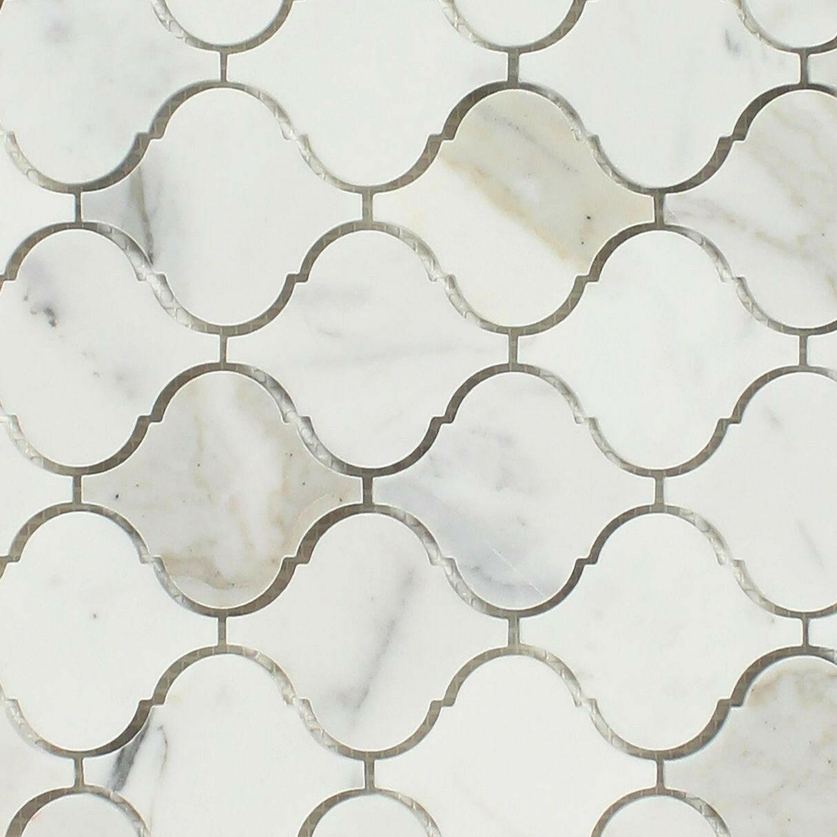 Calacatta Gold Marble Polished Lantern Mosaic Tile Calacatta Gold Marble Polished Lantern Mosaic Tile - American Tile Depot