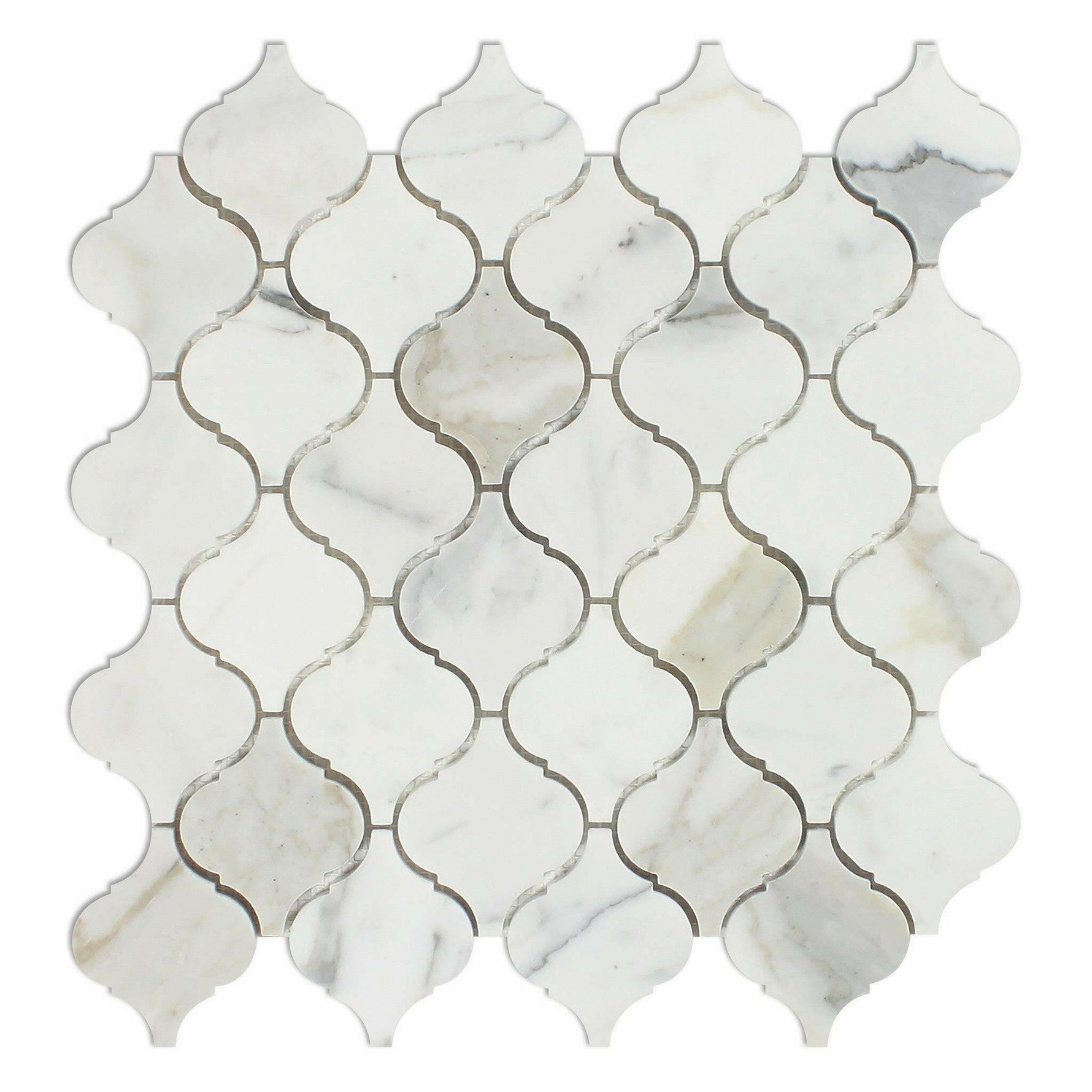Calacatta Gold Marble Polished Lantern Mosaic Tile Calacatta Gold Marble Polished Lantern Mosaic Tile - American Tile Depot
