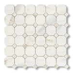 Calacatta Gold Marble Polished Octagon Mosaic Tile w/ Calacatta Gold Dots - American Tile Depot