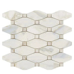 Calacatta Gold Marble Polished Octave Pattern Mosaic Tile w/ Calacatta Gold Dots Calacatta Gold Marble Polished Octave Pattern Mosaic Tile w/ Calacatta Gold Dots - American Tile Depot
