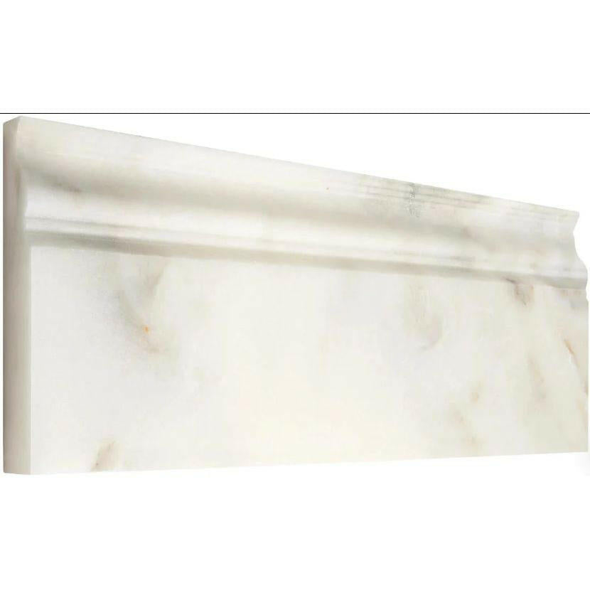Calacatta Oliva Marble Honed 4 3/4x12 Baseboard Trim Molding Calacatta Oliva Marble Honed 4 3/4x12 Baseboard Trim Molding - American Tile Depot