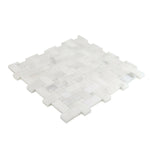 Calacatta Oliva Marble Honed Basketweave Mosaic Tile w/ White Dots Calacatta Oliva Marble Honed Basketweave Mosaic Tile w/ White Dots - American Tile Depot