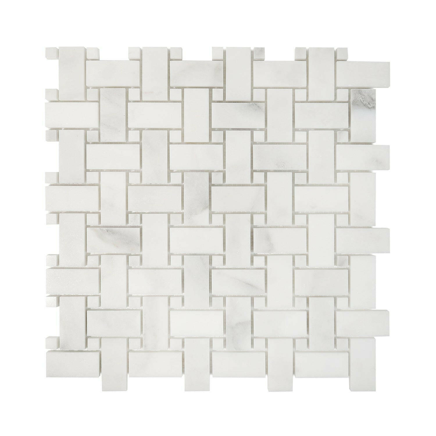 Calacatta Oliva Marble Honed Basketweave Mosaic Tile w/ White Dots Calacatta Oliva Marble Honed Basketweave Mosaic Tile w/ White Dots - American Tile Depot
