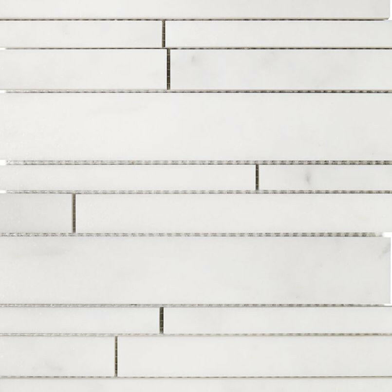 Calacatta Oliva Marble Honed Random Strip Mosaic Tile Calacatta Oliva Marble Honed Random Strip Mosaic Tile - American Tile Depot