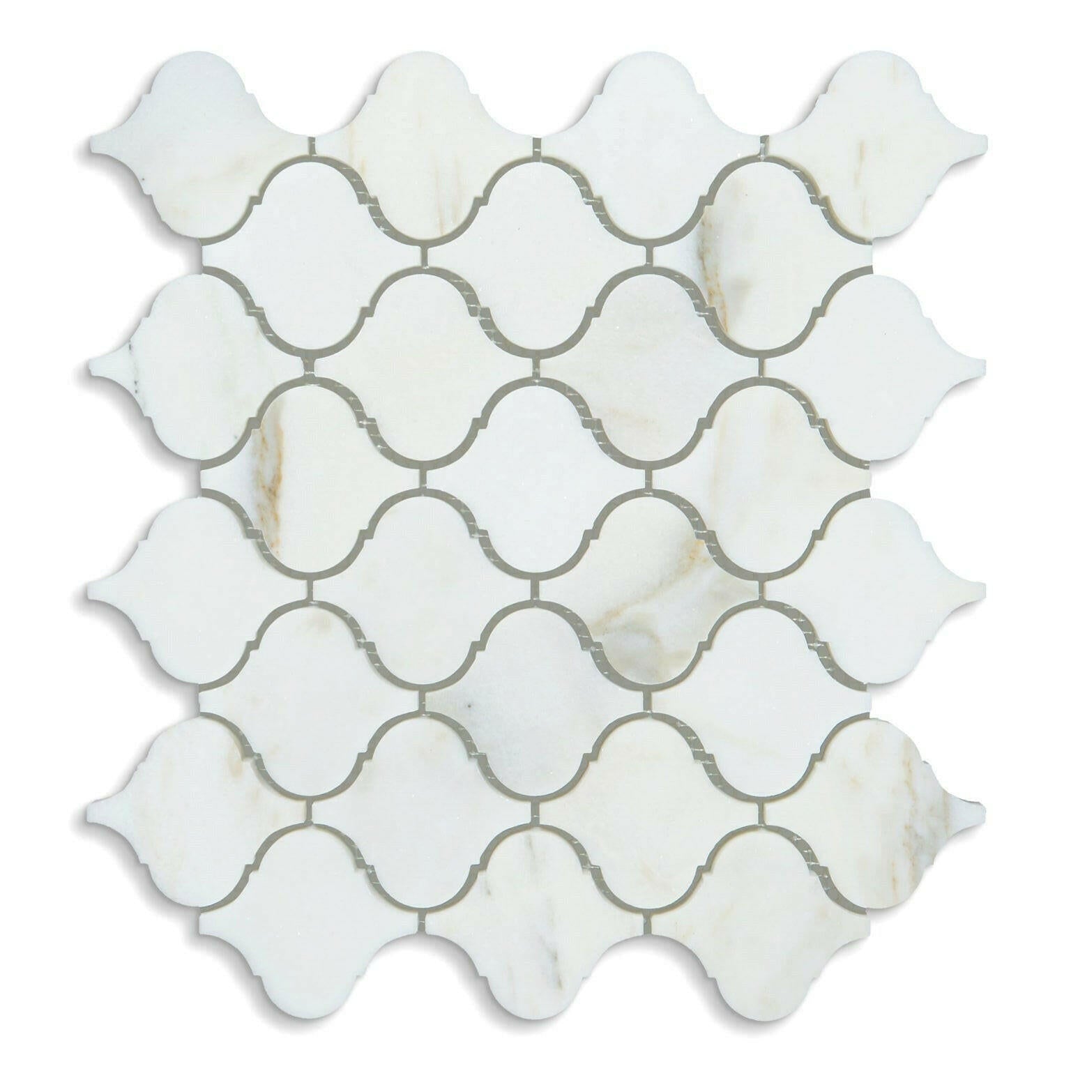 Calacatta Oliva Marble Polished 3" Lantern Mosaic Tile Calacatta Oliva Marble Polished 3" Lantern Mosaic Tile - American Tile Depot