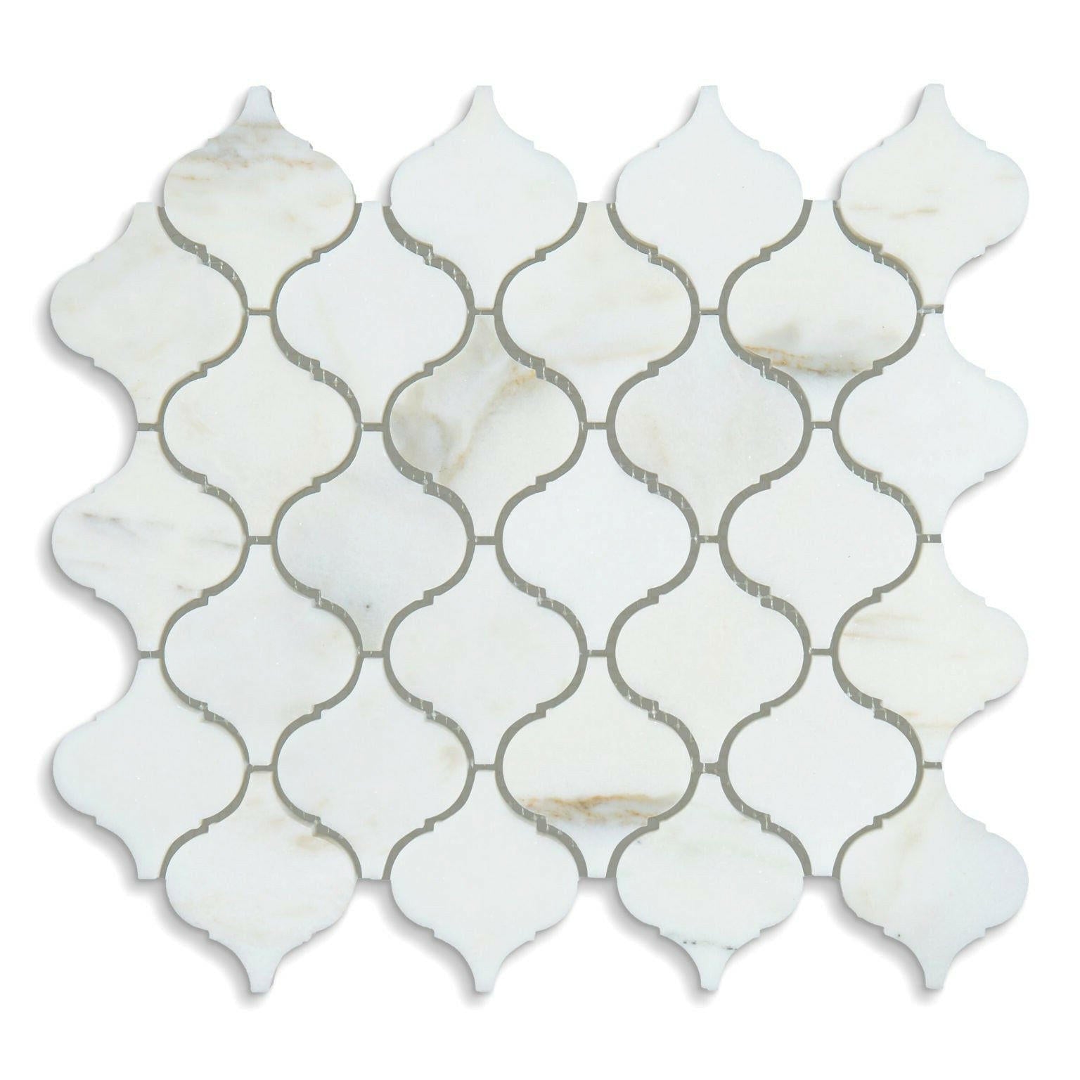 Calacatta Oliva Marble Polished 3" Lantern Mosaic Tile Calacatta Oliva Marble Polished 3" Lantern Mosaic Tile - American Tile Depot