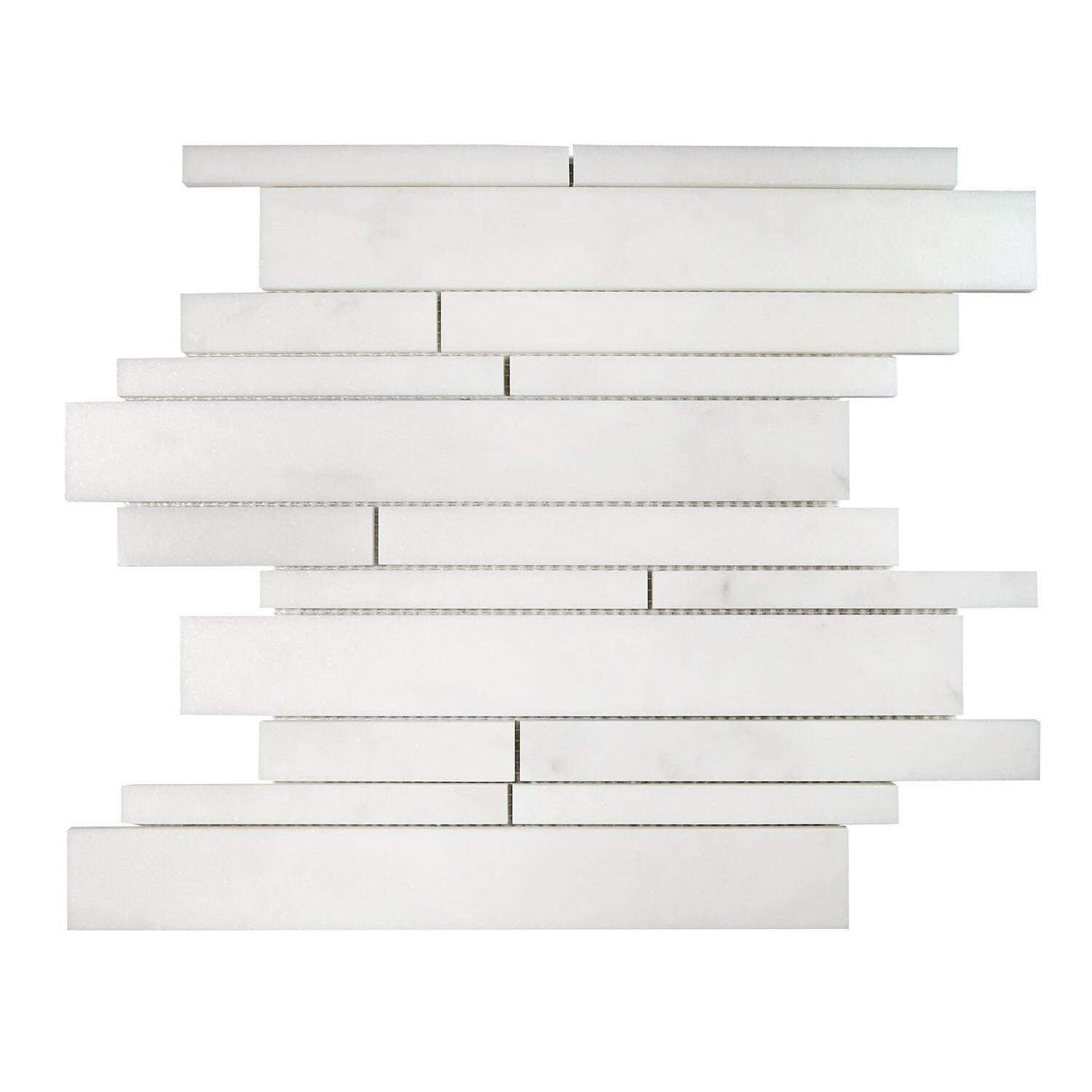 Calacatta Oliva Marble Polished Random Strip Mosaic Tile Calacatta Oliva Marble Polished Random Strip Mosaic Tile - American Tile Depot