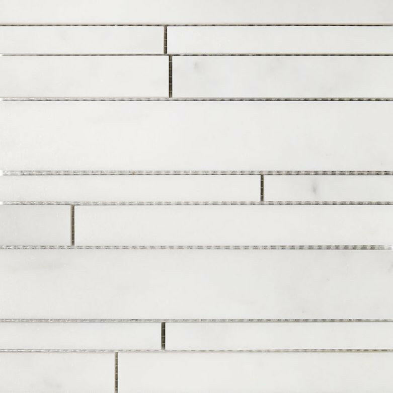 Calacatta Oliva Marble Polished Random Strip Mosaic Tile Calacatta Oliva Marble Polished Random Strip Mosaic Tile - American Tile Depot