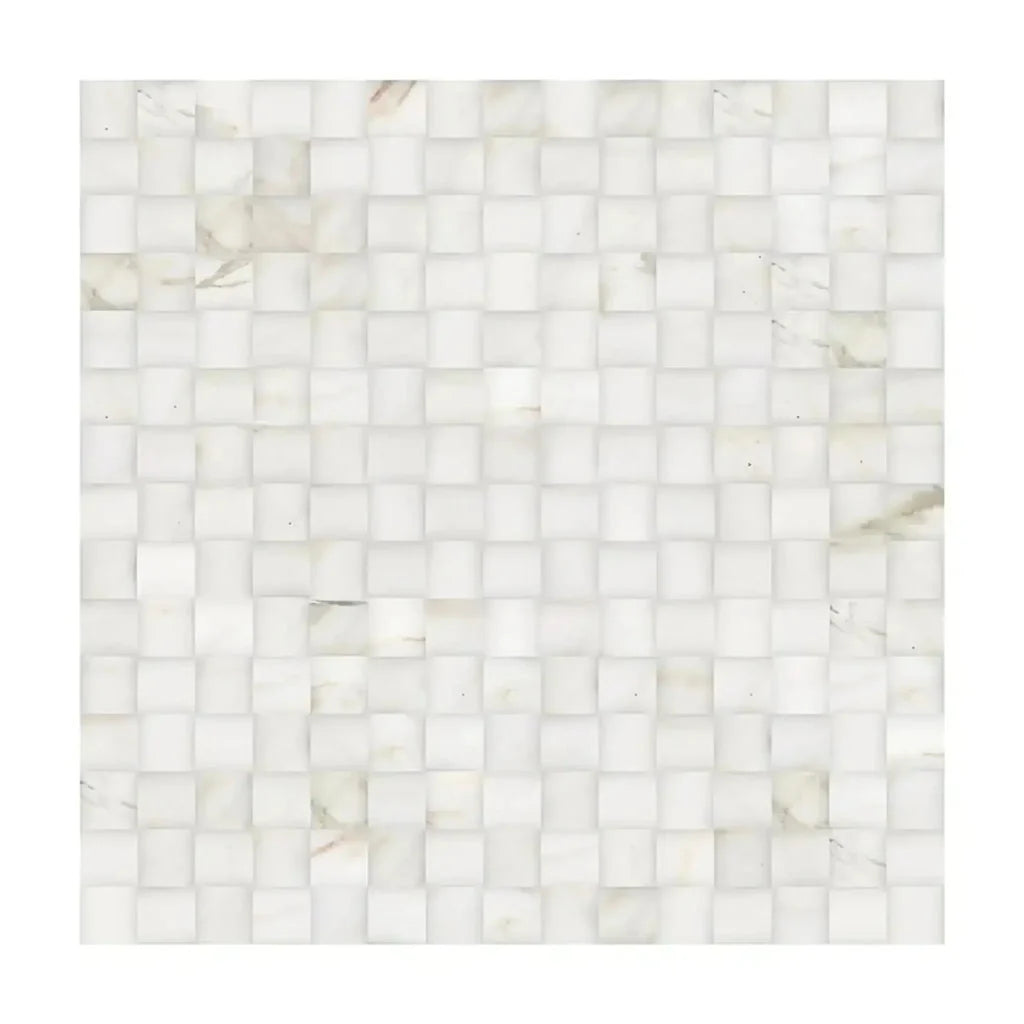 Calacatta Gold Marble Polished 3D Small Bread Mosaic Tile