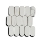 Mineralis Gray Oval Marble Mosaic Tile - American Tile Depot