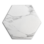 Campanili Carrara Matte Marble Look 13.5" Hexagon Porcelain Tile - American Tile Depot