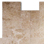 Cappuccino Marble Brushed & Chiseled French Pattern Tile Cappuccino Marble Brushed & Chiseled French Pattern Tile - American Tile Depot