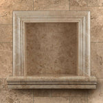 Cappuccino Marble Hand-Made Custom Shampoo Niche / Shelf - SMALL - Polished Cappuccino Marble Hand-Made Custom Shampoo Niche / Shelf - SMALL - Polished - American Tile Depot