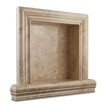 Cappuccino Marble Hand-Made Custom Shampoo Niche / Shelf - SMALL - Polished Cappuccino Marble Hand-Made Custom Shampoo Niche / Shelf - SMALL - Polished - American Tile Depot