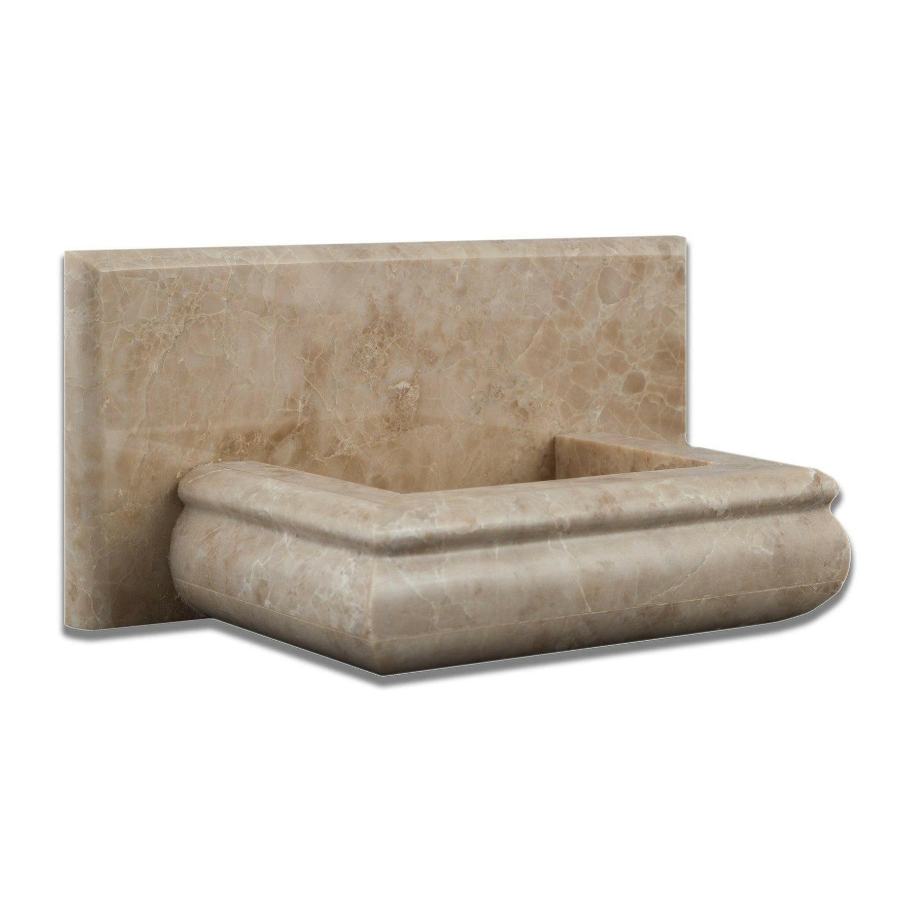 Cappuccino Marble Hand-Made Custom Soap Holder - Soap Dish - Polished Cappuccino Marble Hand-Made Custom Soap Holder - Soap Dish - Polished - American Tile Depot