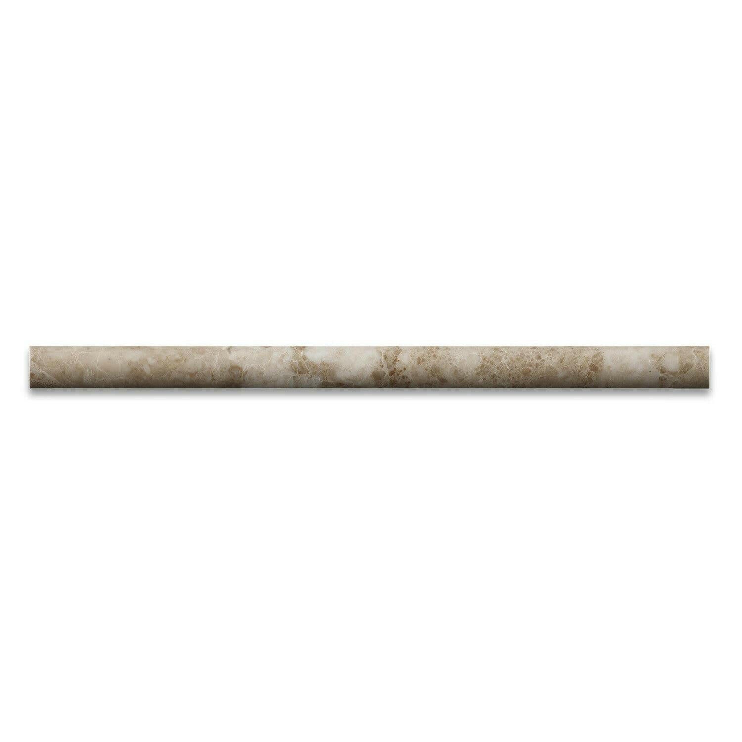 Cappuccino Marble Polished 3/4x12 Bullnose Liner Cappuccino Marble Polished 3/4x12 Bullnose Liner - American Tile Depot