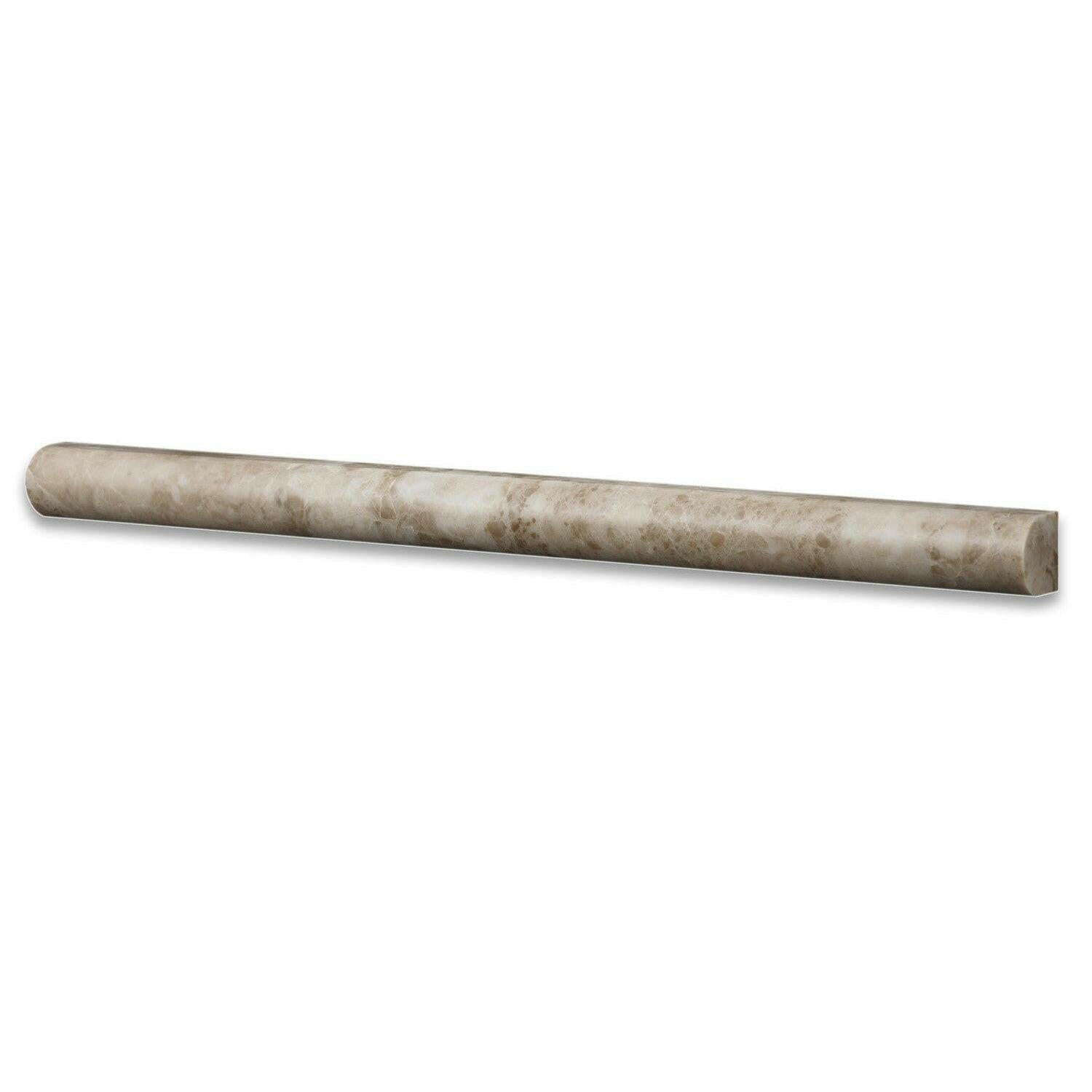 Cappuccino Marble Polished 3/4x12 Bullnose Liner Cappuccino Marble Polished 3/4x12 Bullnose Liner - American Tile Depot