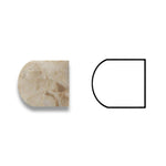 Cappuccino Marble Polished 3/4x12 Bullnose Liner Cappuccino Marble Polished 3/4x12 Bullnose Liner - American Tile Depot