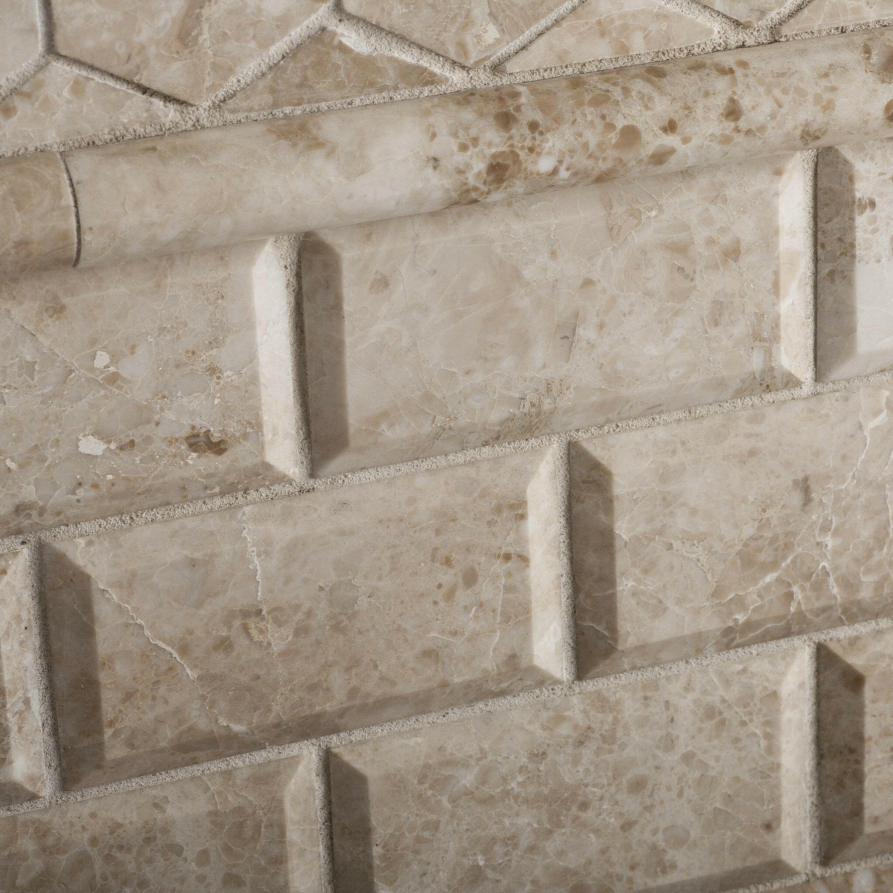 Cappuccino Marble Polished 3/4x12 Bullnose Liner Cappuccino Marble Polished 3/4x12 Bullnose Liner - American Tile Depot