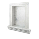 Carrara White Marble Hand-Made Custom Shampoo Niche / Shelf - LARGE - Polished Carrara White Marble Hand-Made Custom Shampoo Niche / Shelf - LARGE - Polished - American Tile Depot