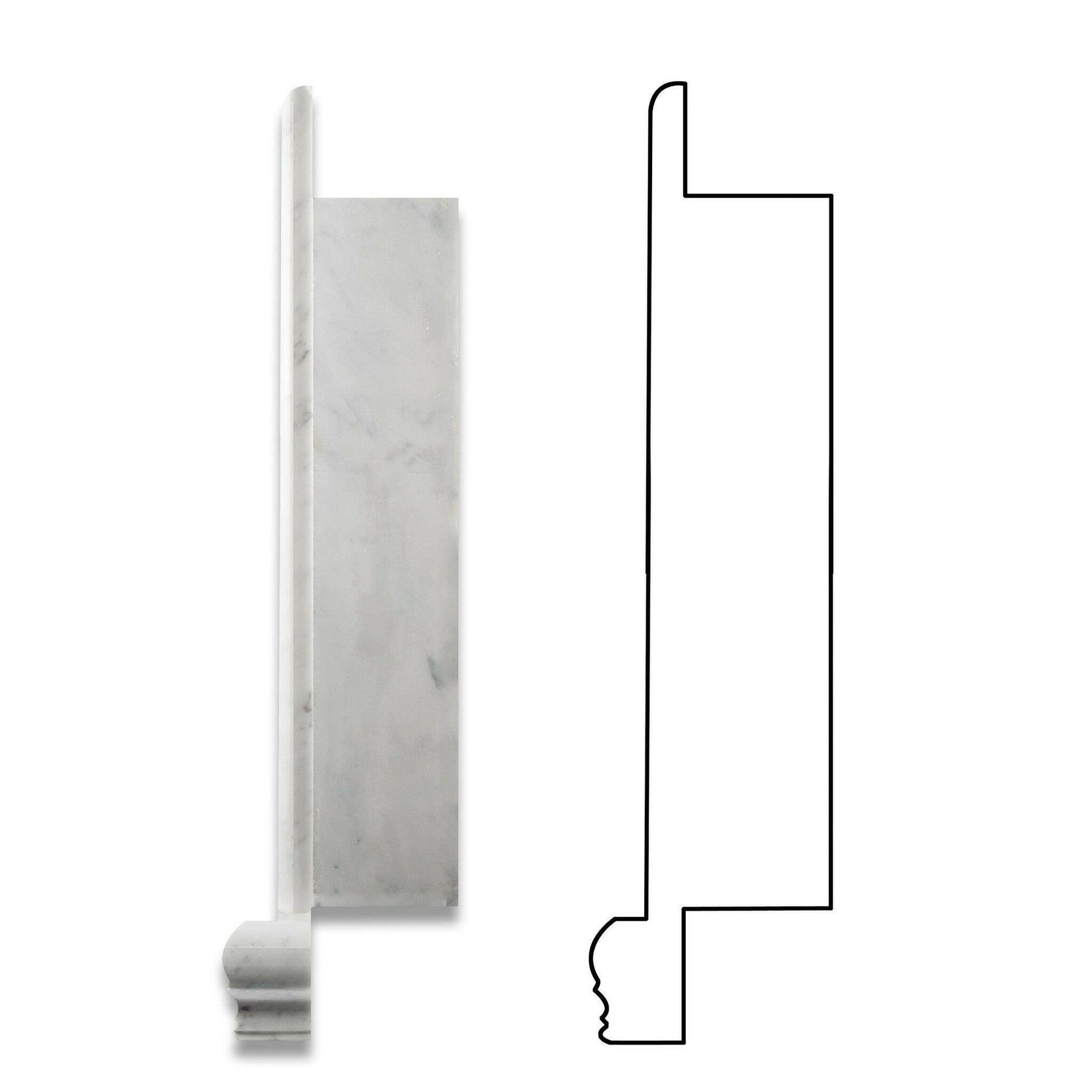 Carrara White Marble Hand-Made Custom Shampoo Niche / Shelf - LARGE - Polished Carrara White Marble Hand-Made Custom Shampoo Niche / Shelf - LARGE - Polished - American Tile Depot