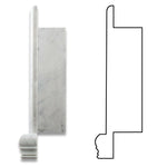 Carrara White Marble Hand-Made Custom Shampoo Niche / Shelf - SMALL - Polished Carrara White Marble Hand-Made Custom Shampoo Niche / Shelf - SMALL - Polished - American Tile Depot