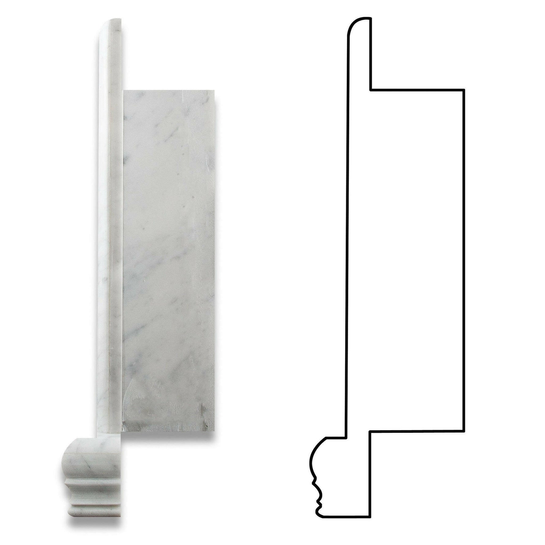 Carrara White Marble Hand-Made Custom Shampoo Niche / Shelf - SMALL - Polished Carrara White Marble Hand-Made Custom Shampoo Niche / Shelf - SMALL - Polished - American Tile Depot
