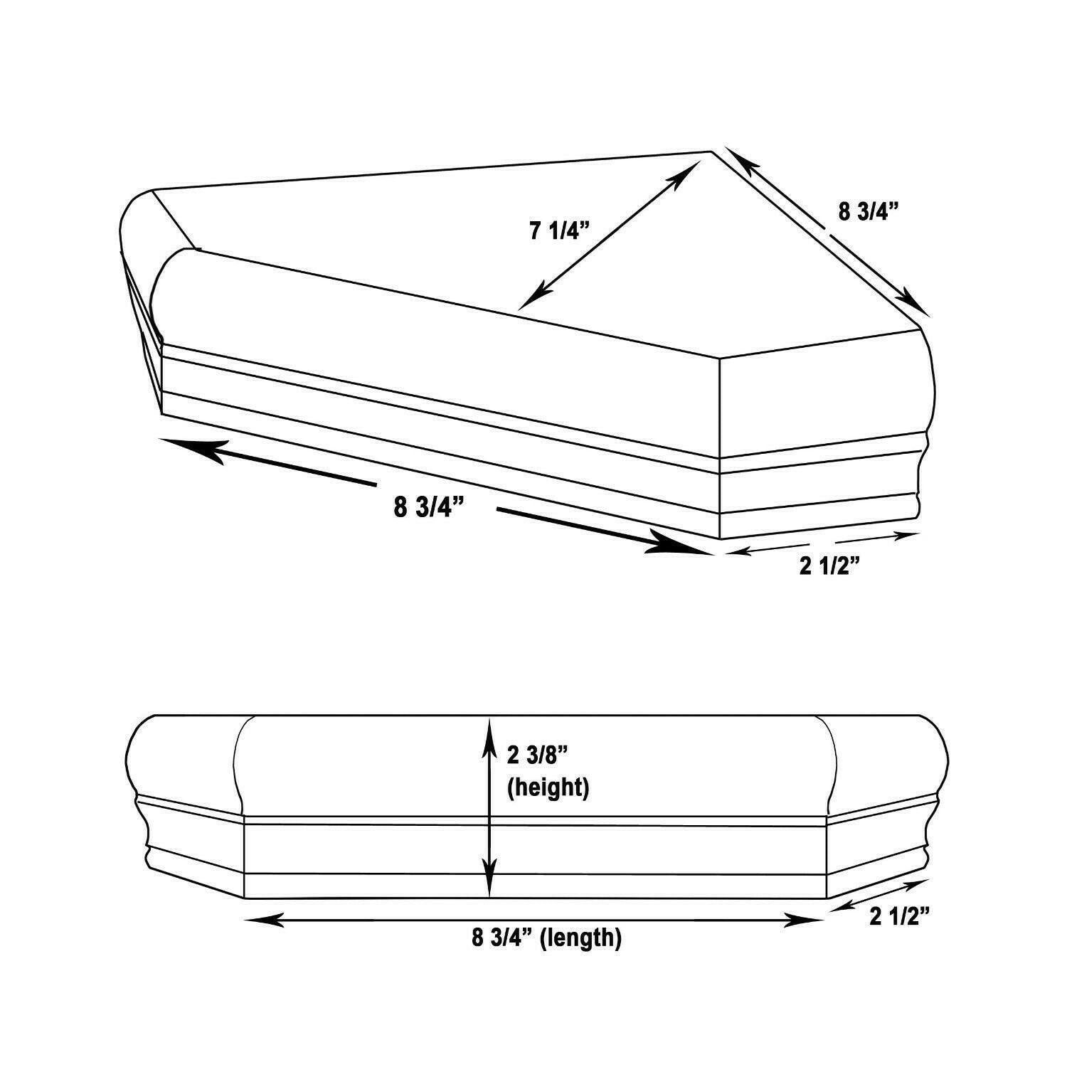 Carrara White Marble Hand-Made Custom Shower Corner Shelf - Honed Carrara White Marble Hand-Made Custom Shower Corner Shelf - Honed - American Tile Depot